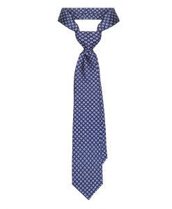 Blue Dotted Silk Tie