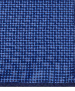 Blue Houndstooth Pocket Square