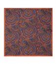 Orange Paisley Pocket Square