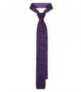 Purple Wool Knit Tie