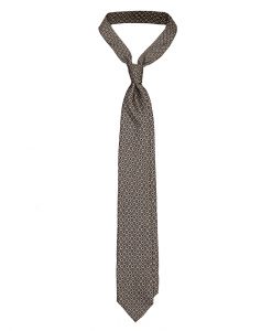 Olive Dotted Silk Tie