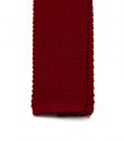 Dark Red Wool Knit Tie