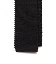 Black Wool Knit Tie